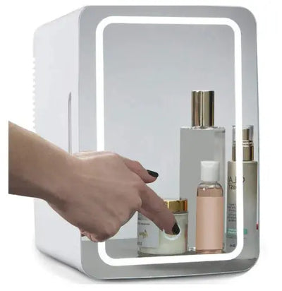 Skincare Mini Fridge with LED Mirror – 8L Cooling Beauty Hub My Store